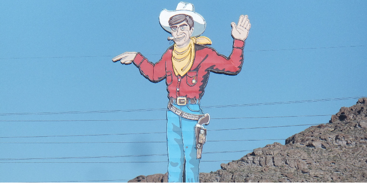West-Wendover-cowboy-beeld-neon-Nevada-Verenigde-Staten