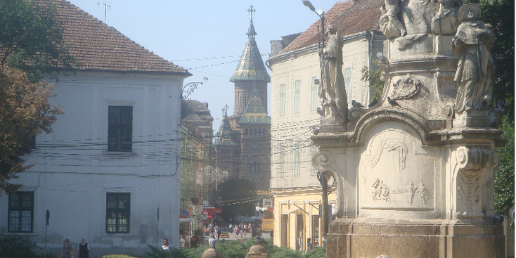 Timiosoara-kerk-plein-Roemenië