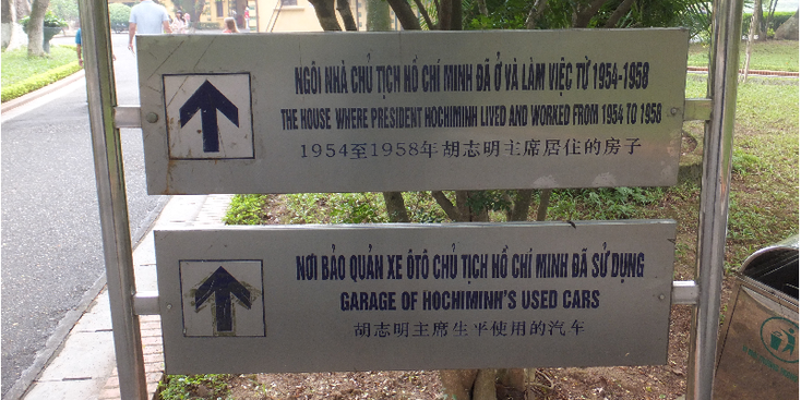Hanoi-Ho-Chi-Minh-woonhuis-bord-Vietnam