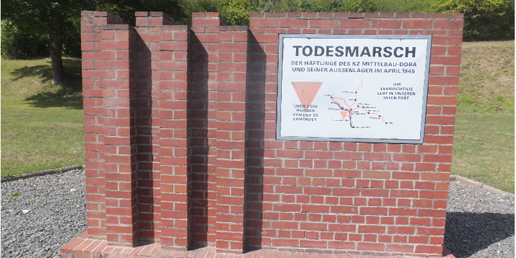 Nordhausen-Dora-Mittelbau-tunnel-concentratiekamp-Todesmarch-monument-nazi-WW2-Duitsland
