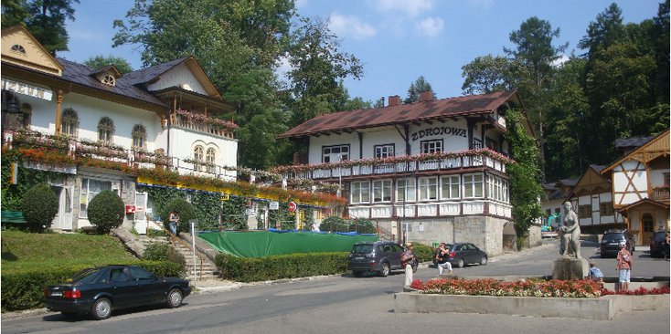 Szczawnica-Pieniny-nationaal-park-Tatra-centrum-straat-Polen