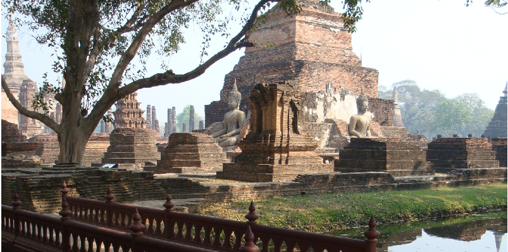 Wat-Mahathat-Sukothai-Historical-historisch-Park-tempels-Thailand