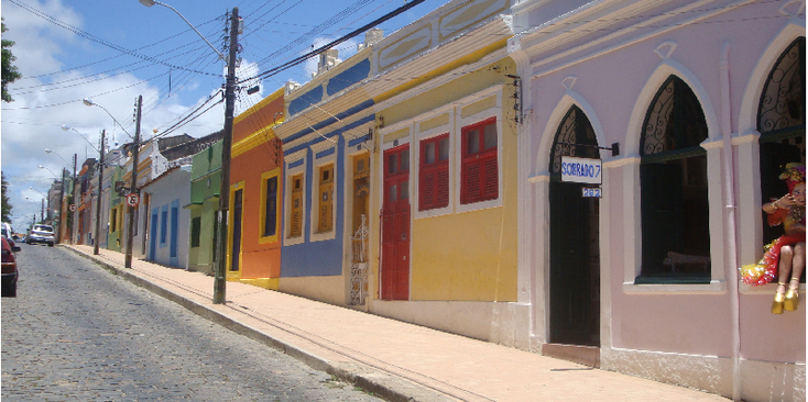 Olinda-Brazilië-Gekleurde-huizen-Hollands-WIC-VOC-Recife