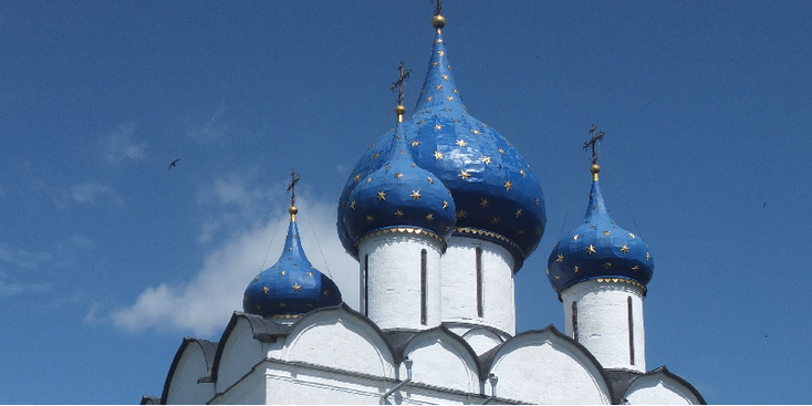Heilige-maagd-Maria-Soezdal-koepel-blauw-Gouden-Ring-Rusland
