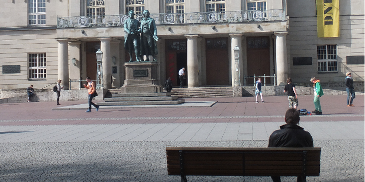 Weimar-Goethe-Schiller-beelden-Duitsland