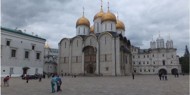 Kremlin-verkondigingskathedraal-kathedraal-koepel-goud-plein-Moskou-Rusland