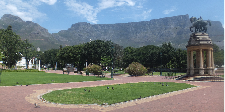 Gardens-Voc-tuin-standbeeld-Kaapstad-Zuid-Afrika