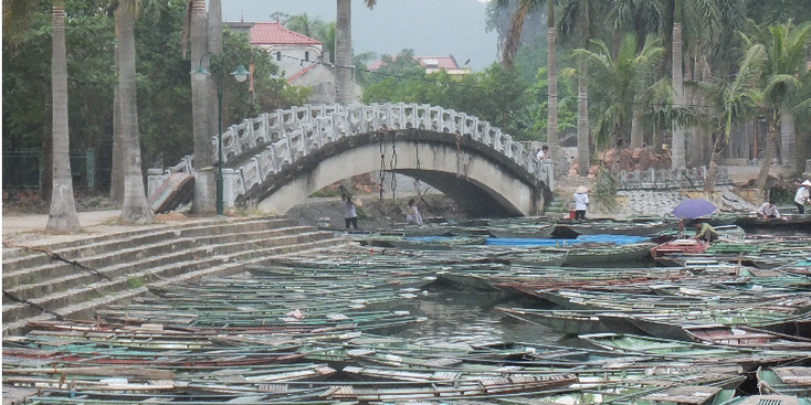 Tam-Coc-boten-brug-haven-Vietnam