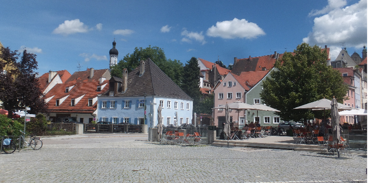 Landsberg-am-Lech-gekleurde-vakmanshuizen-koopmanshuizen-Duitsland