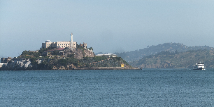 Alcatraz-eiland-baai-gevangenis-San-Francisco-Verenigde-Staten