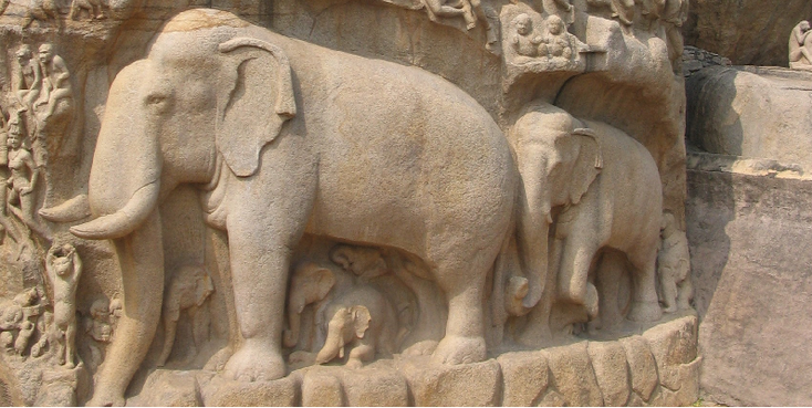 Mamallapuram-tempel-oevertempel-India-stenen-rotsen-olifant