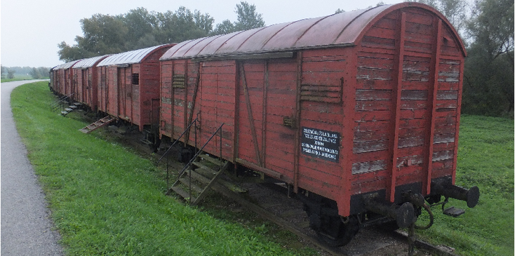 Jasenovac-concentratiekamp-Ustasi-treinwagon-monument-herdenking-Kroatië