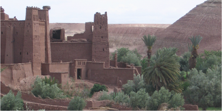 Ait-Benhaddoudou-kasbah-fort-poort-Marokko