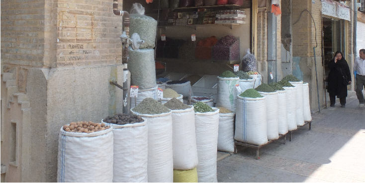 Shiraz-winkel-kruiden-zakken-Iran