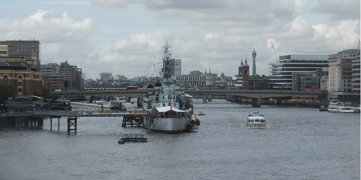 HSM-belfast-Thames-Theems-rivier-Londen-Engeland