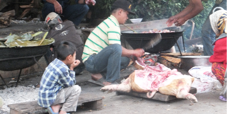 Batad-Bontoc-Banaue-Maligcong-eten-varken-Filipijnen
