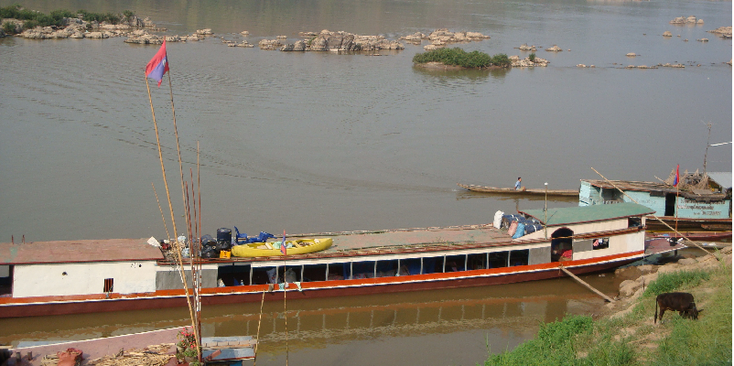 Mekong-rivier-boot-Laos