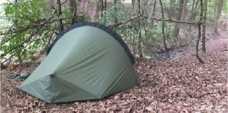 Huertgen-Forest-Hurtgen-Wald-wildkamperen-tent-beekje-Duitsland