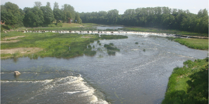 Kuldiga-waterval-Koerland-Letland-rivier
