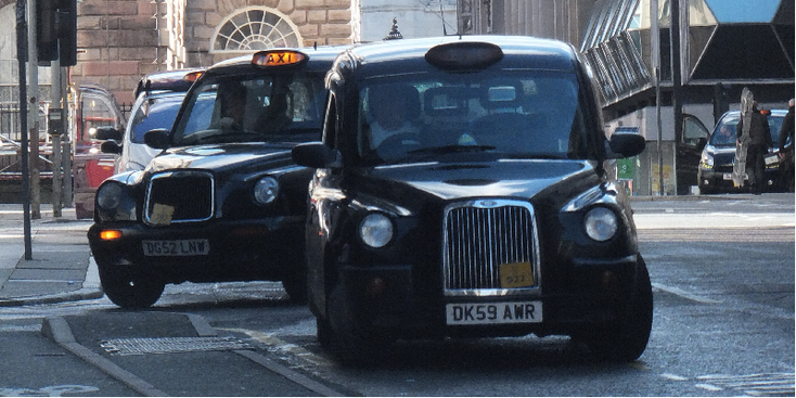 Taxi-black-Liverpool-Engeland