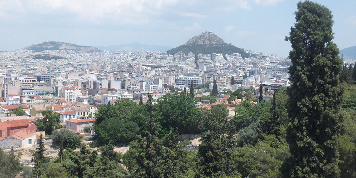 Athens-Griekenland-Akropolis-Agora-toren-van-de-wind-heuvel