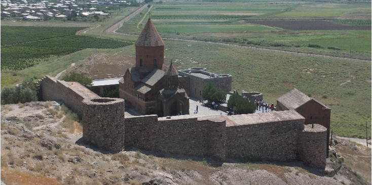 Jerevan-Yerevan-Echmiadzin-klooster-Mount-berg-Ararat-Armenië