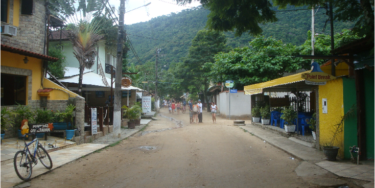 Ilha-de-Grande-Villa-do-Abraao-straatleven-Brazilië