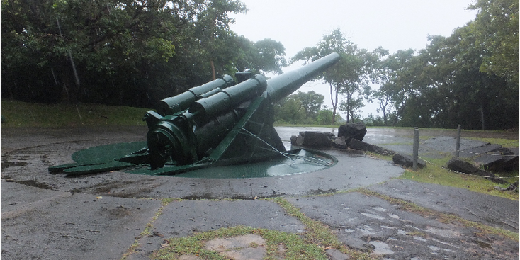 Corregidor-Hearn-battery-batterij-kanon-Amerikaans-defensie-eiland-Japan-WW2-Filipijnen