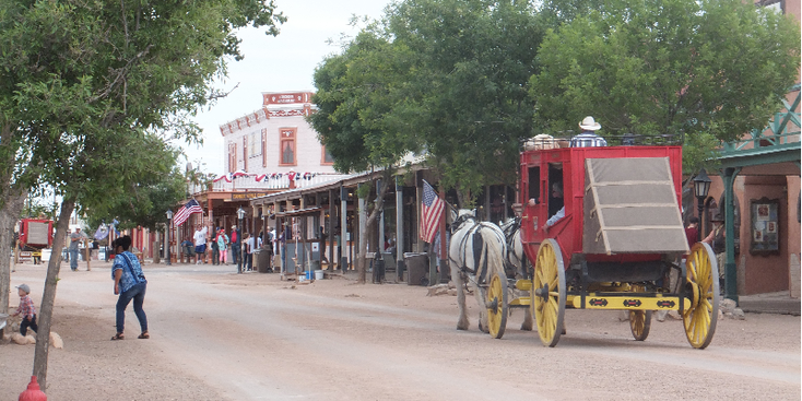 Tombstone-koets-paard-en-wagen-Arizona-Verenigde-Staten