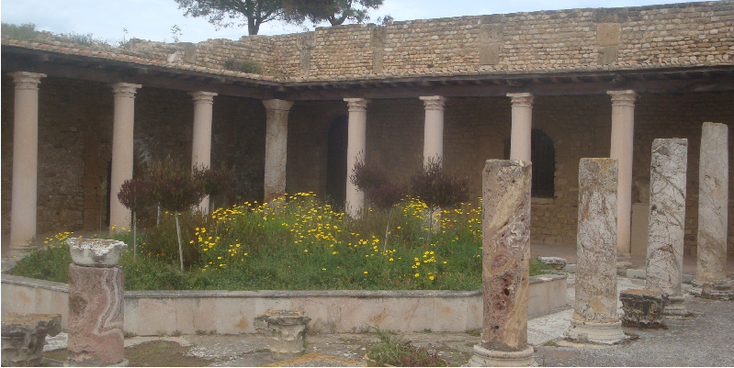 Carthago-Romeinse-villa-pilaren-columns-Tunis-Tunesië