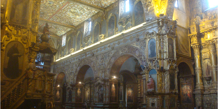 Quito-convento-de-San-Fransisco-klooster-goud-Ecuador
