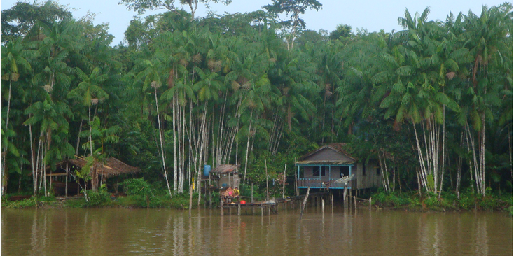 Amazone-Rivier-boot-bootmensen-Santarem-Flona-Nationaal-Park-Brazilië