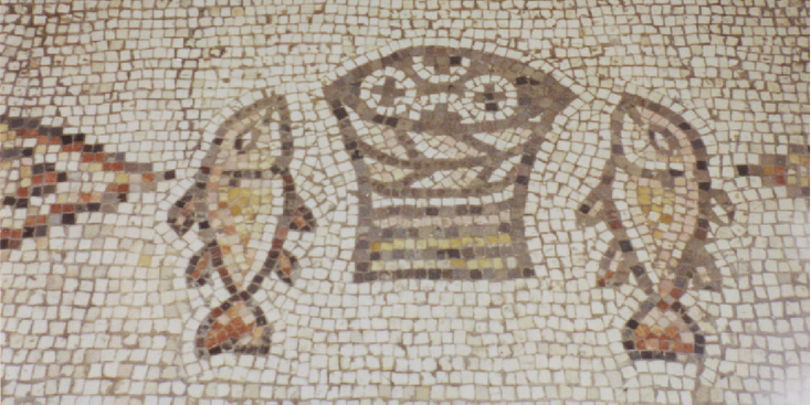 Tabgha-vis-brood-Jezus-mozaïek-meer-van-Galilea-Israël