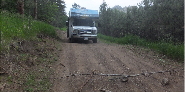Wildkamperen-camper-Custers-State-Park-Verenigde-Staten