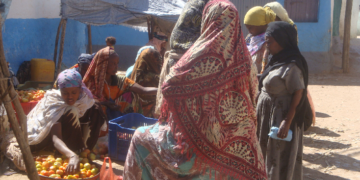 Harar-Ethiopië-markt-fruit-lokale-vrouw-verkoop-stal