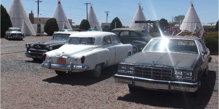Holbrook-Wigwam-Motel-klassieke-auto-tipis-Route-66-Verenigde-Staten