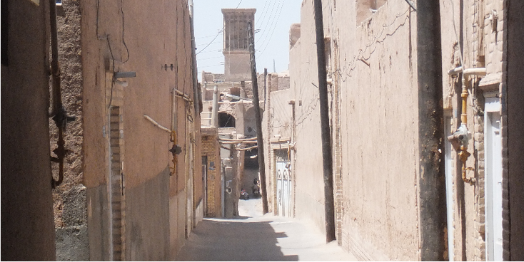 Yazd-lemen-badgir-windtoren-steeg-straat-Iran