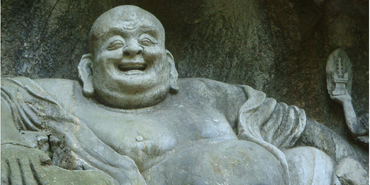 Hangzhou-lachende-Boeddha-park-Lingyin-tempel
