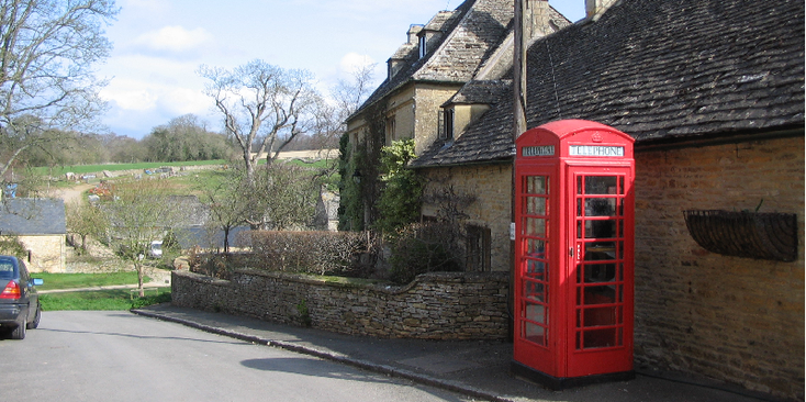 Upper-Slaughter-telephone-cell-telefooncel-Cotswolds-Engeland