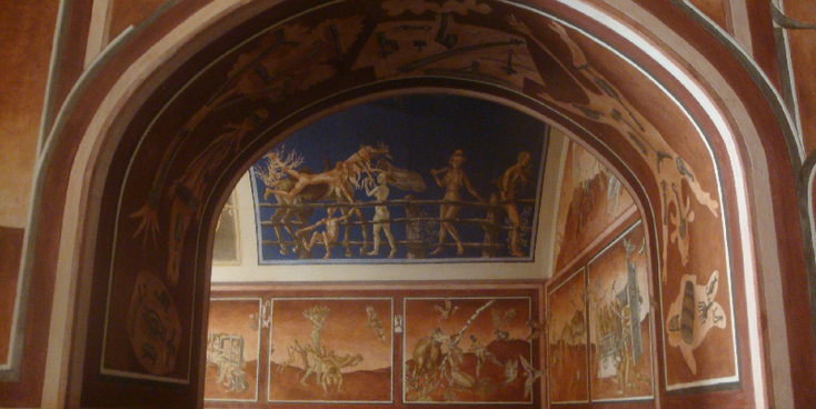 Aisciai-hall-Faculteit-Psychologie-tekeningen-St-John-church-kerk-Litouwen-Vilnius