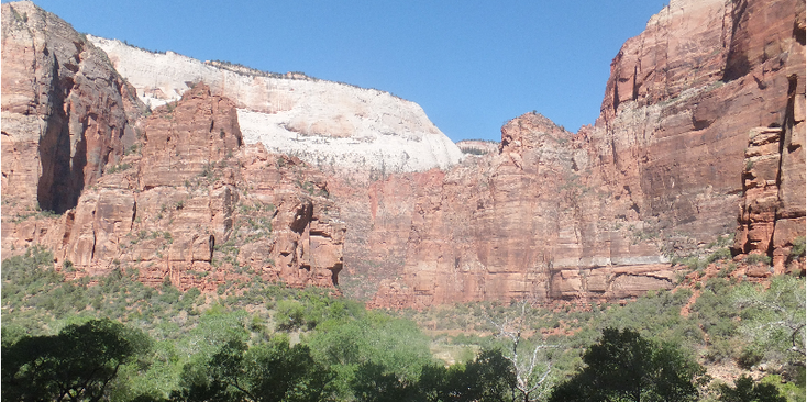Zion-Nationaal-park-rode-stenen-Verenigde-Staten