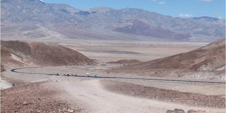 Death-Valley-weg-vallei-Californië-Verenigde-Staten