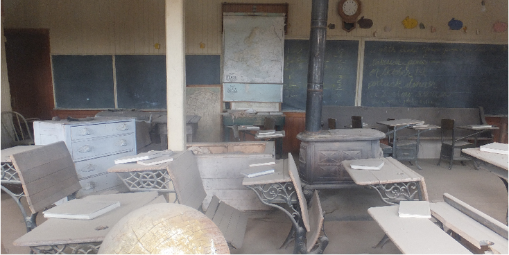 Bodie-Historical-Park-verlaten-mijnstad-school-Verenigde-Staten