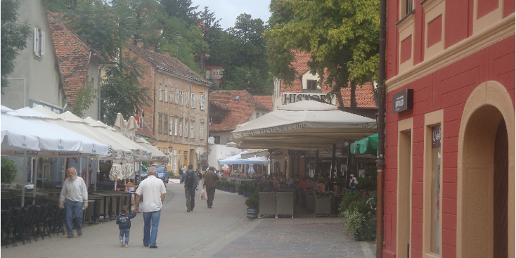 Zagreb-Tkalciceva-terras-winkels-restaurants-café-Kroatië