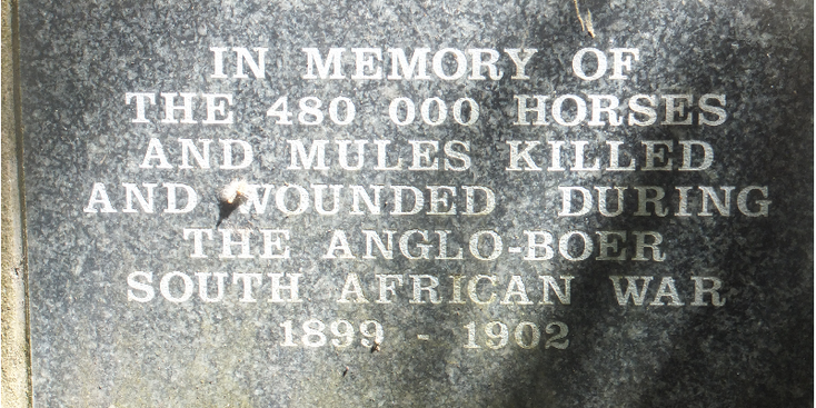 Eshowe-plaquette-muildieren-hoefdieren-paarden-memorie-gedenkteken-Zuid-Afrika