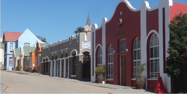 Luderitz-architectuur-Duits-Koloniaal-gekleurd-Namibië