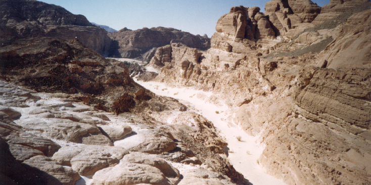 Sinai-woestijn-Egypte-White-Canyon-witte-vallei