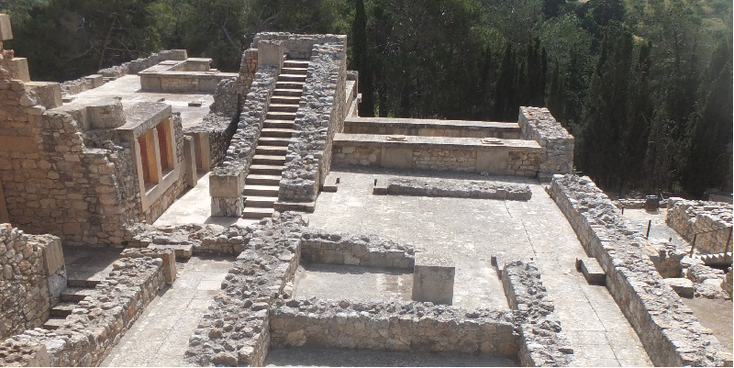 Knossos-Grand-Staircase-grote-trap-archeologie-Minoische-beschaving-Kreta-Griekenland