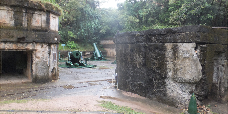 Corregidor-battery-batterij-Way-kanonnen-Amerikaans-defensie-eiland-Japan-WW2-Filipijnen