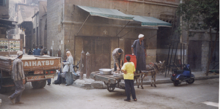 Cairo-straatleven-Daithatsu-ezel-kar-Egypte